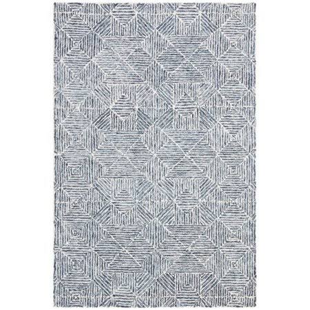 George Oliver Gaither Hand-Tufted Wool Light Blue/Gray Area Rug, Size: Recatangle 9& x 12&