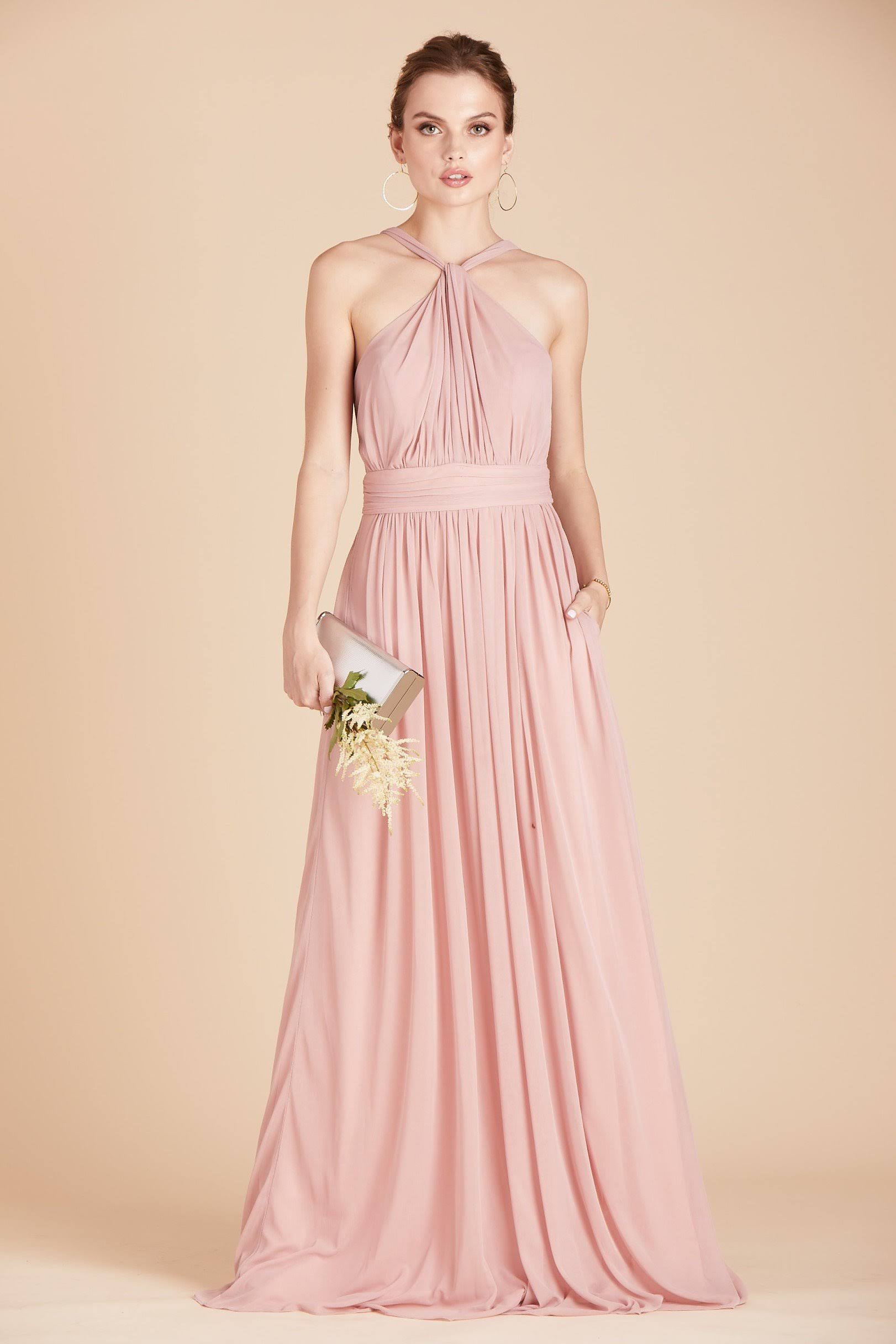 Birdy Grey Kiko Bridesmaid Dress in Dusty Rose XL / Dusty Rose