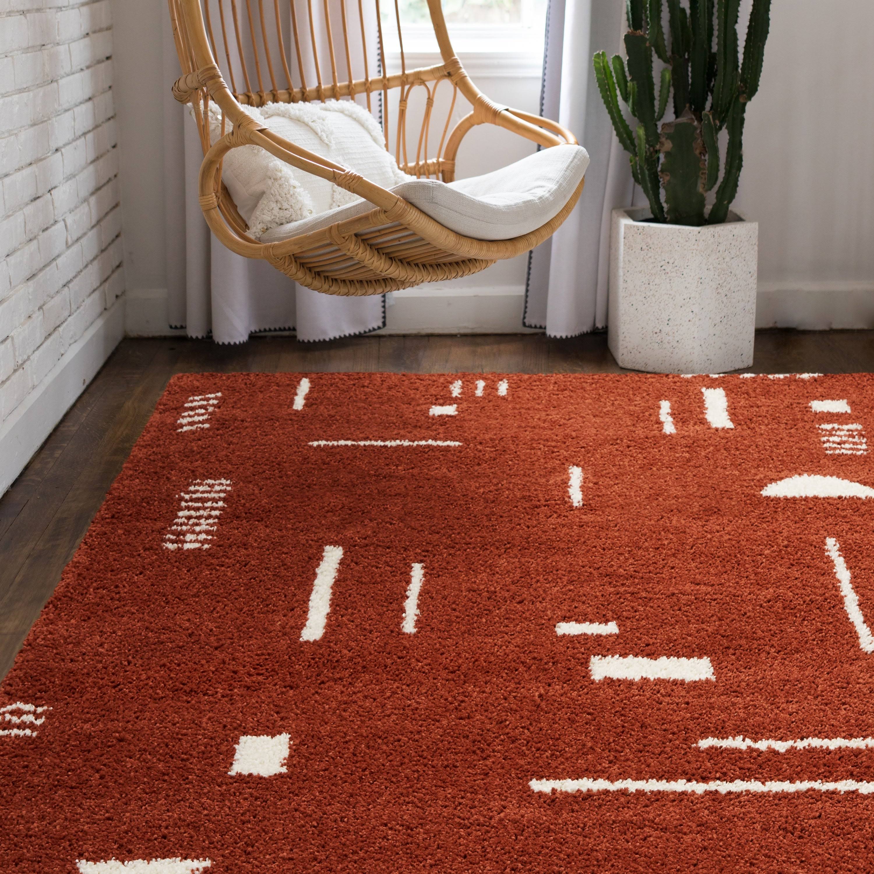 Carson Carrington Islinge Tribal Moroccan Shag Area Rug - 2&2x22 x 7& Runner - Pink