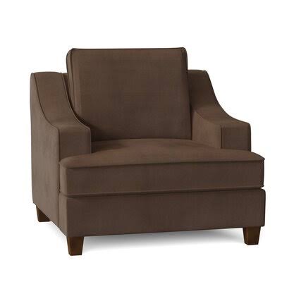 Lise 39x22 Wide Armchair Body Fabric: Microsuede Chocolate
