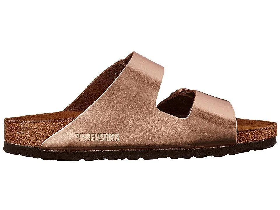 Birkenstock Women's Arizona Metallic Copper Leather Soft Footbed