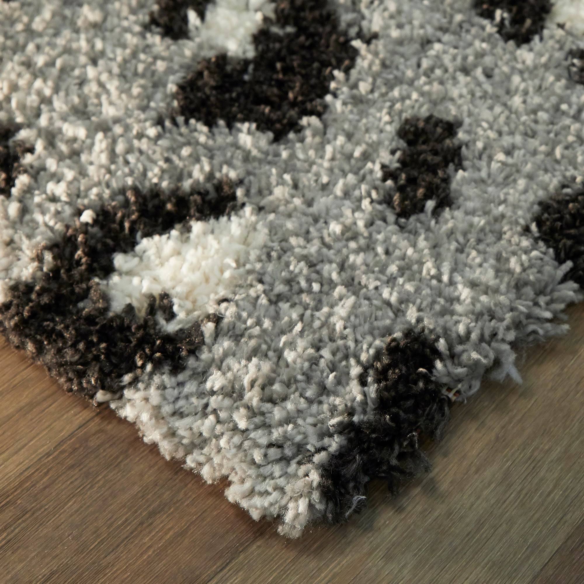 Balta Asaro Grey 8 ft. x 10 ft. Leopard Print Shag Area Rug