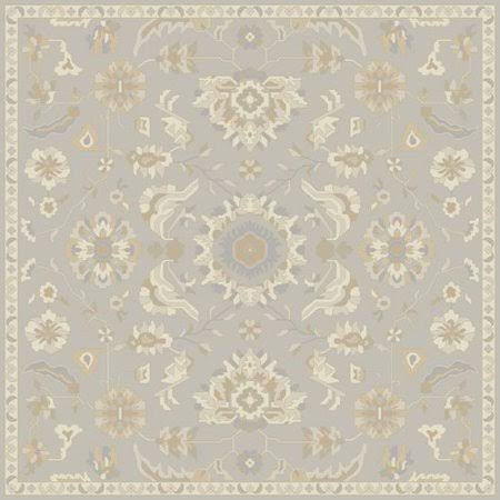 Astoria Grand Kempinski Hand-Tufted Gray/Beige Area Rug; Square 6&