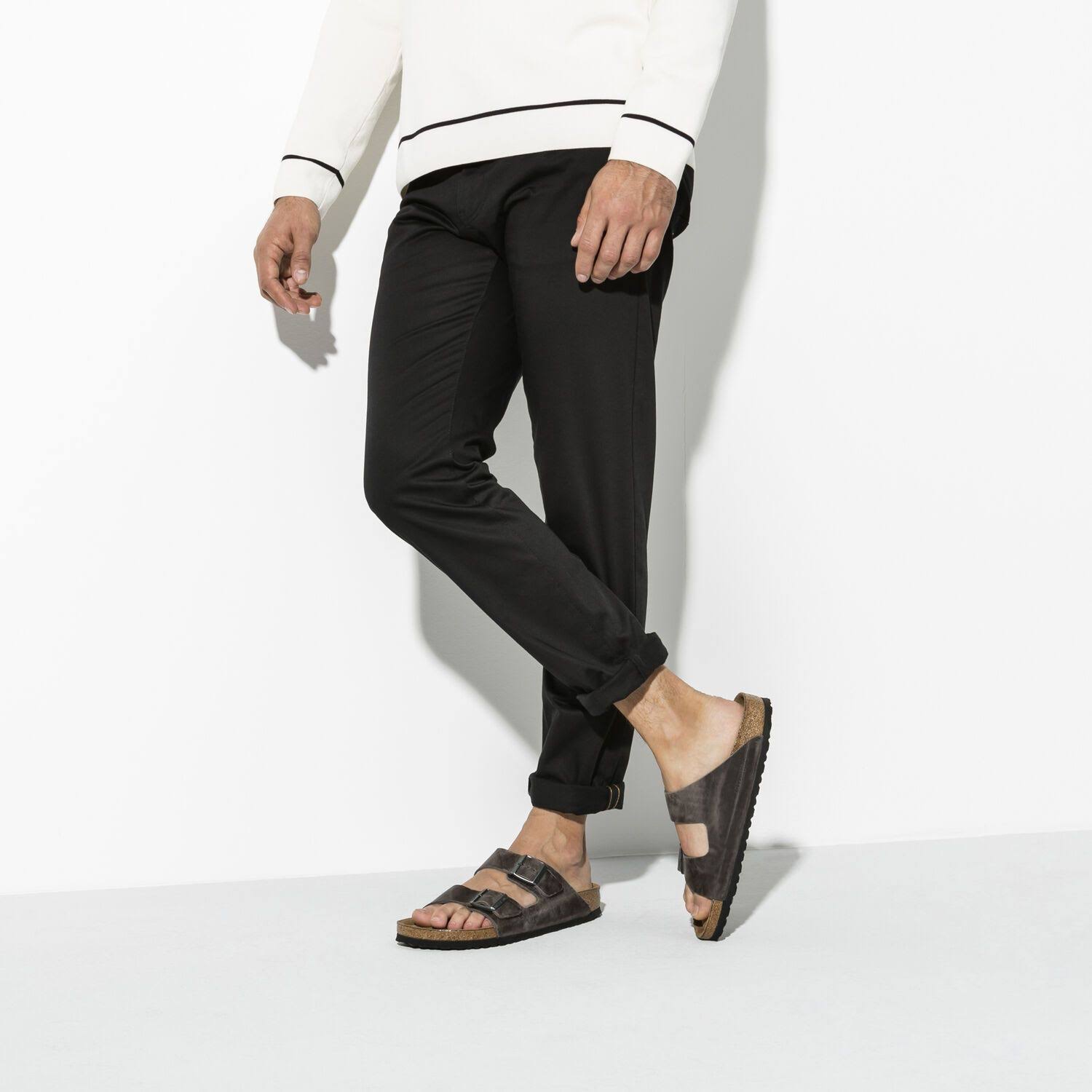 Birkenstock Arizona Soft Footbed Oiled Leather, Iron / 41