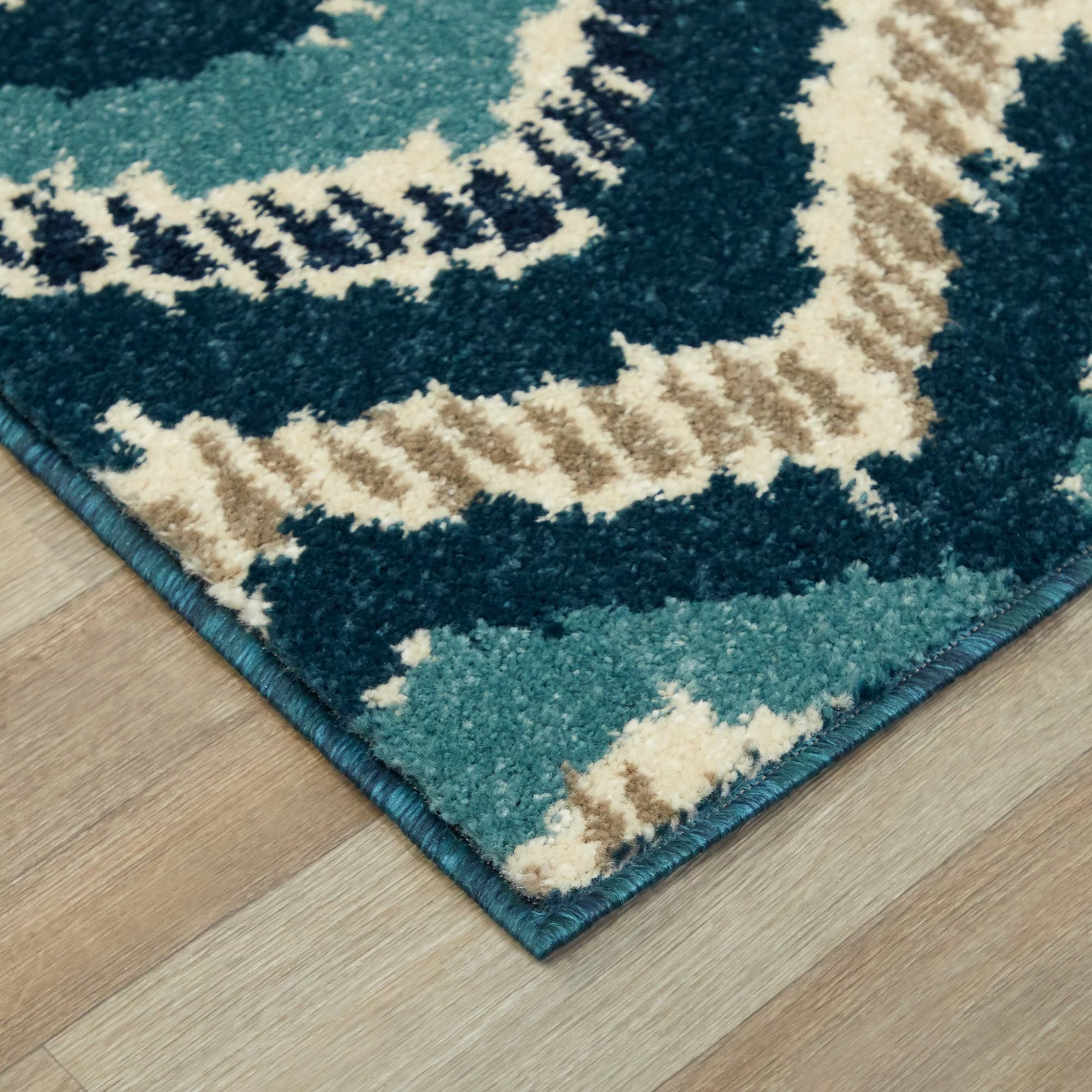 BALTA Fazio Dark Blue 8 ft. x 10 ft. Modern Chevron Area Rug