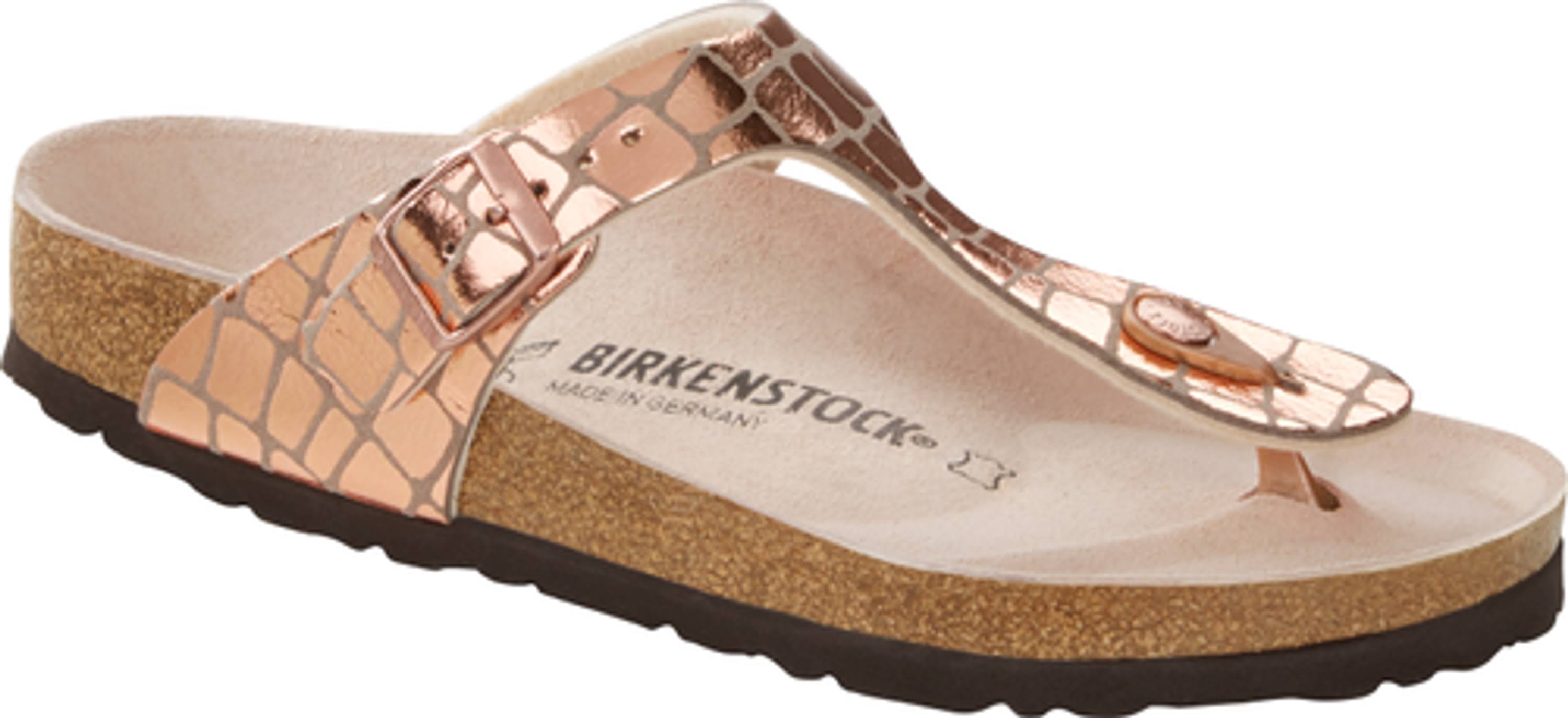 Birkenstock Adult Gizeh Bronze Microfiber Slides Sandals