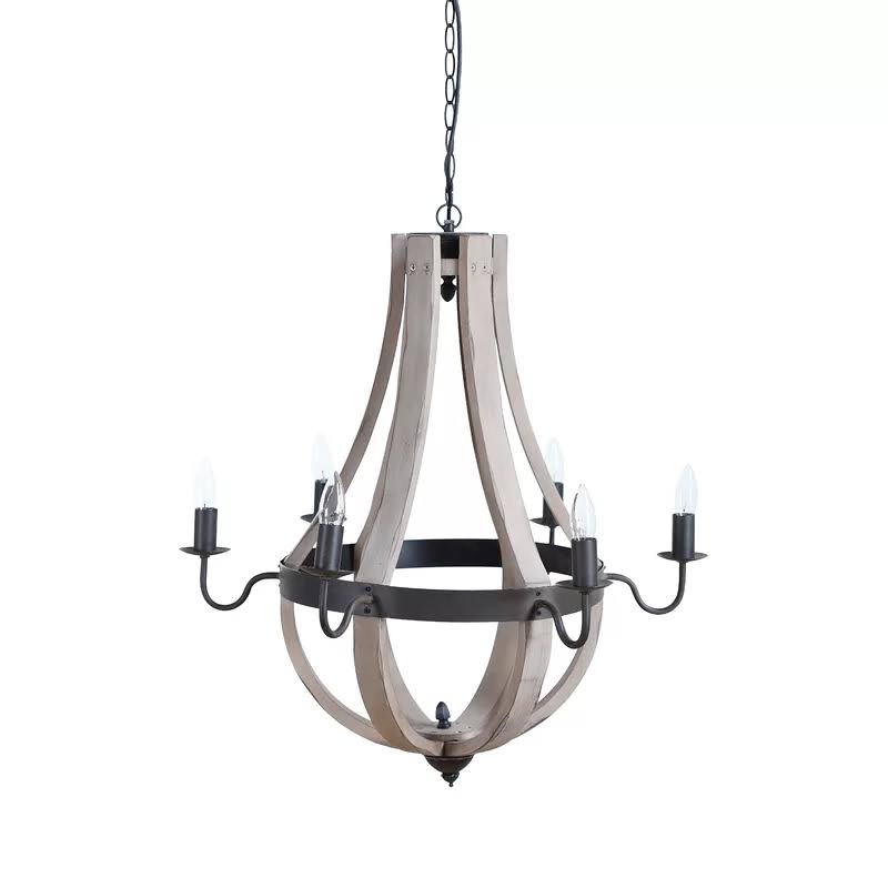 Phifer 6-Light Candle Style Empire Chandelier August Grove Finish: Bronze/Weathered Gray