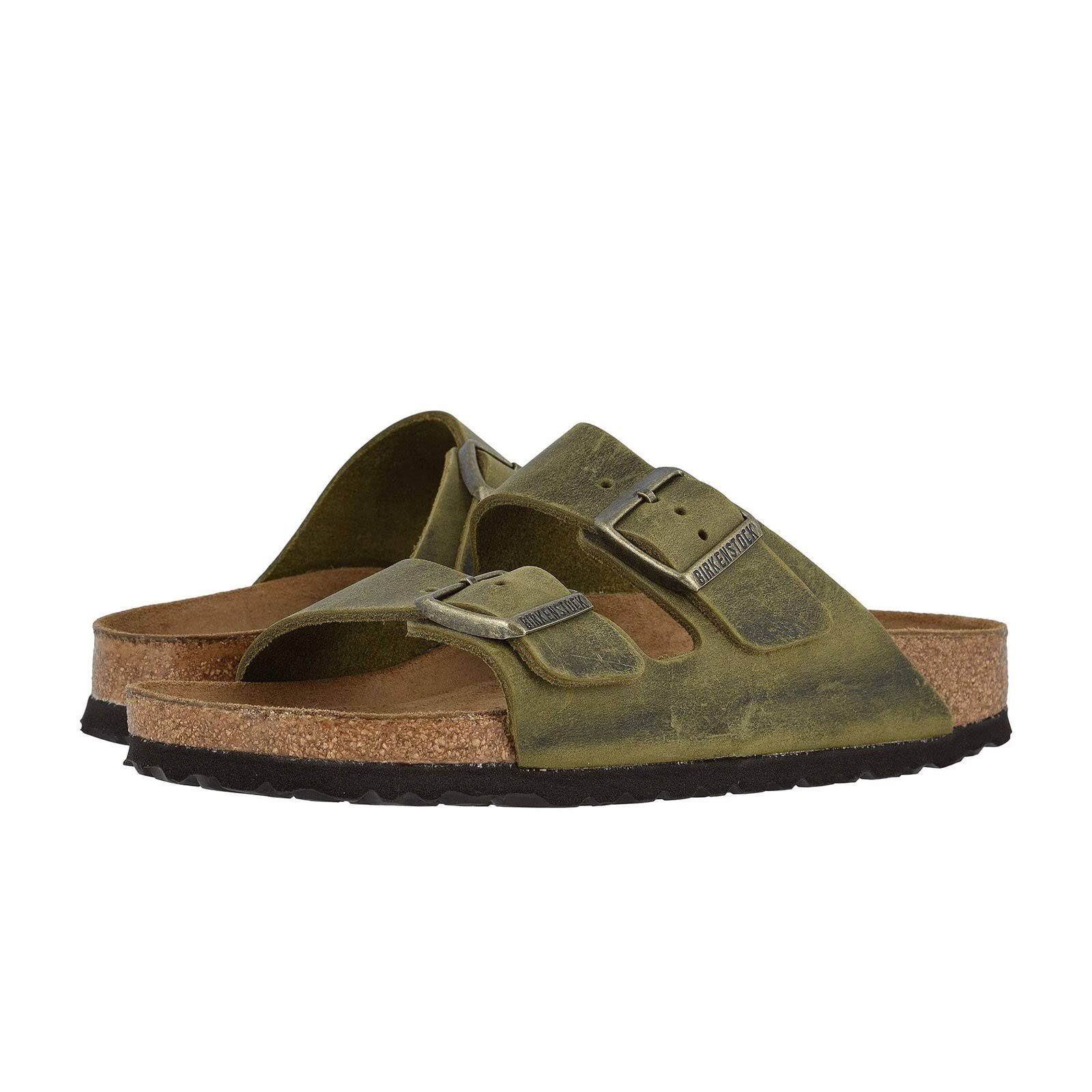Birkenstock Arizona Soft Footbed (46 Jade Oiled Leather)