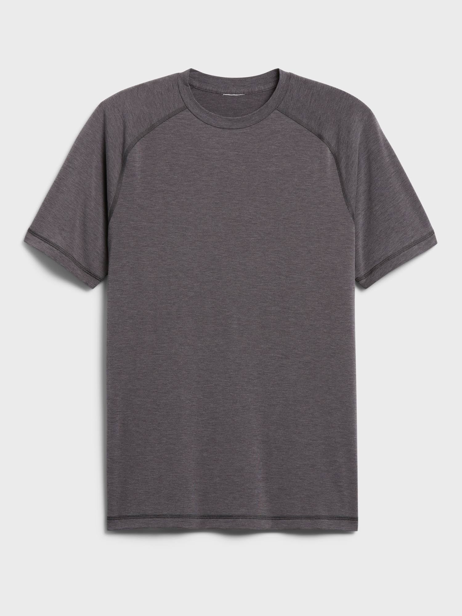 Banana Republic Men's BR Sport Train Performance T-Shirt Charcoal Gray Size M