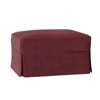 Wayfair Custom Upholstery Barrand Ottoman Body Fabric: Tina Scarlet