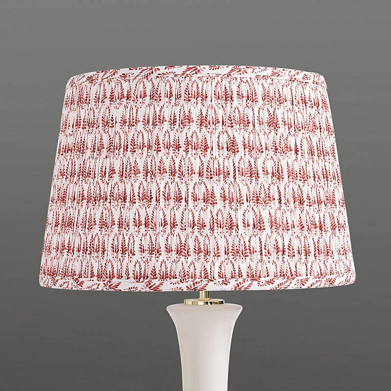 Isla Block Print Pleated Lamp Shade Slate 14x22 - Ballard Designs