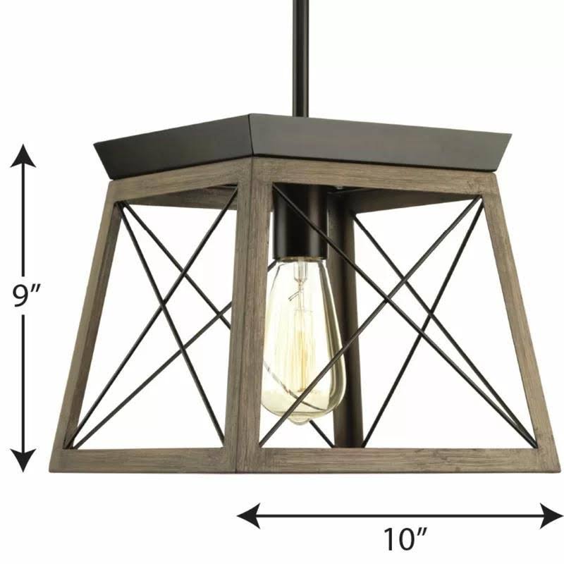 Delon 1 - Light Lantern Geometric Pendant Finish: Graphite