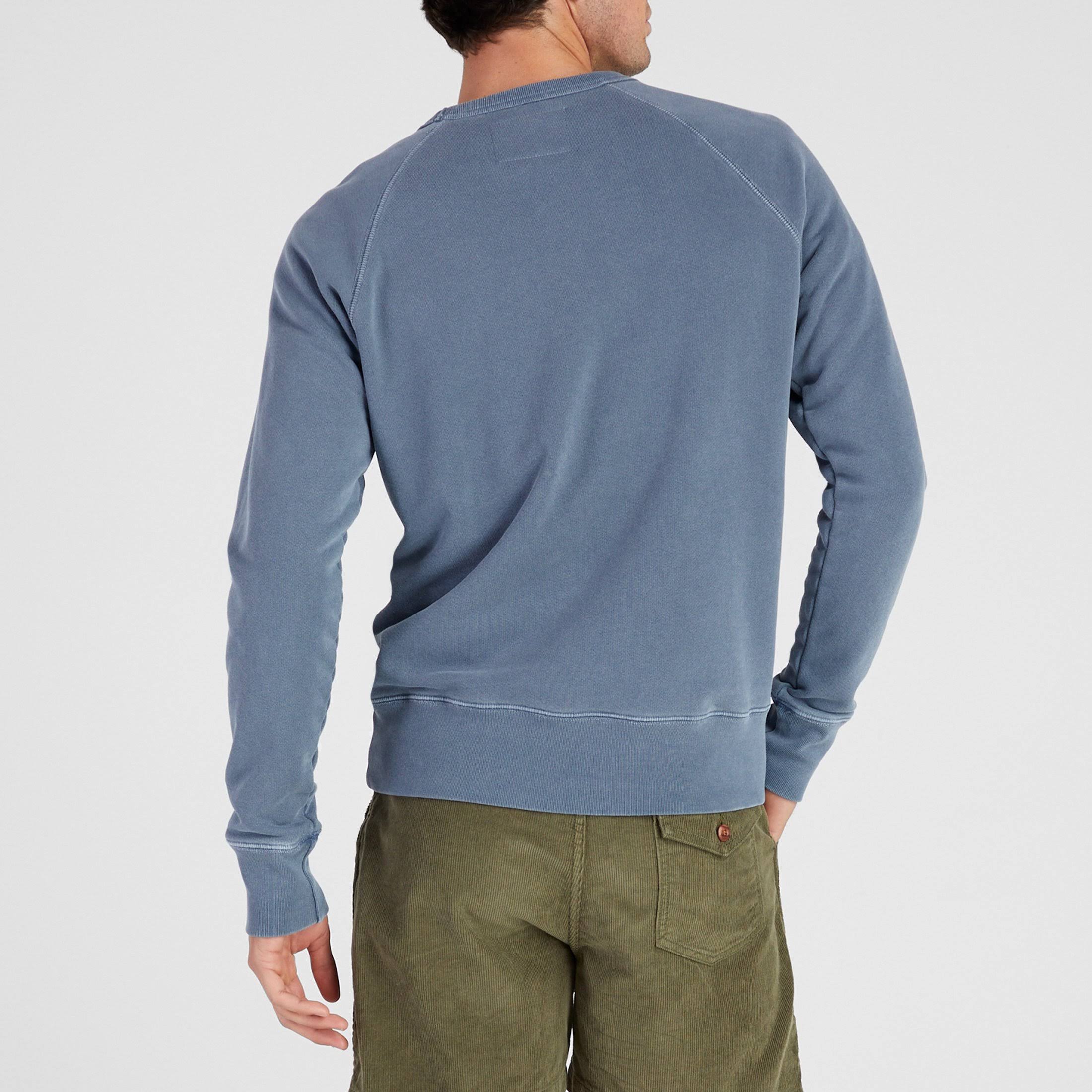 Men's Garment Dyed Raglan Crew - Indigo | Birdwell Beach Britches S / Indigo