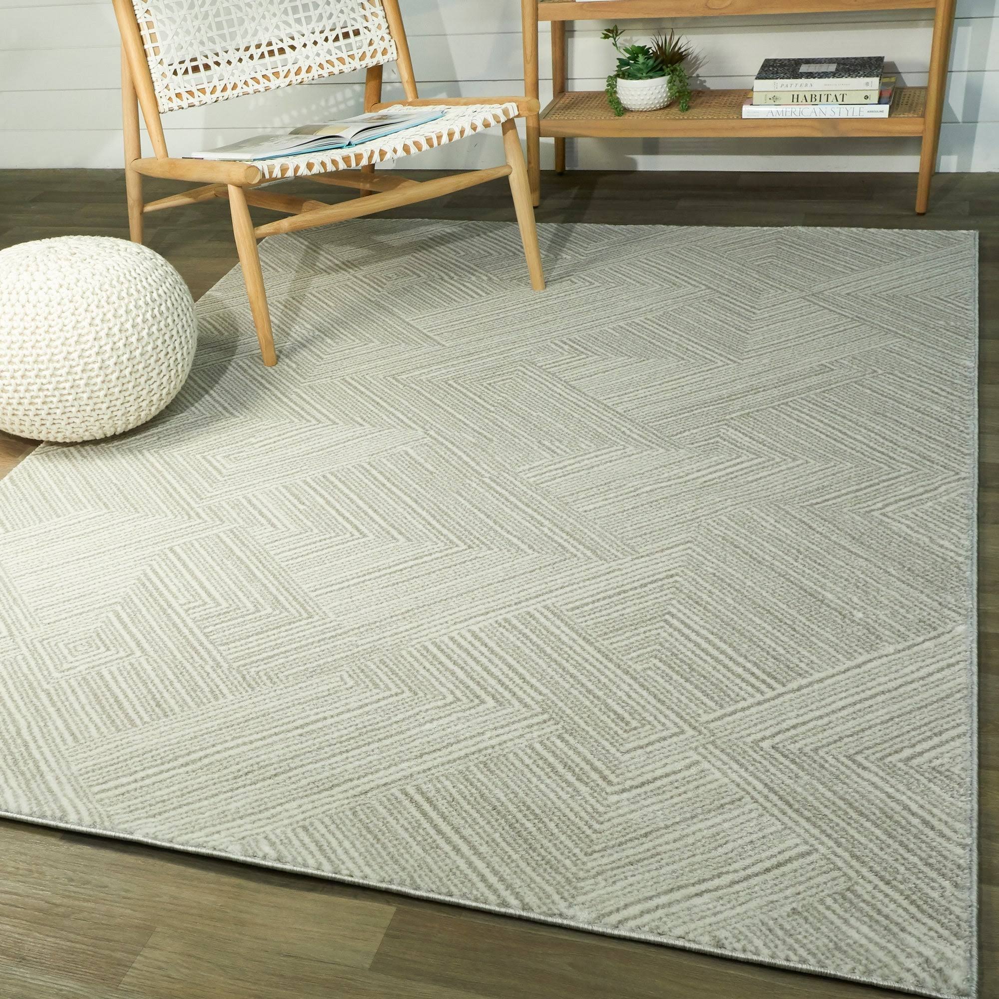 BALTA Clement Taupe 5 ft. x 7 ft. Contemporary Area Rug, Brown