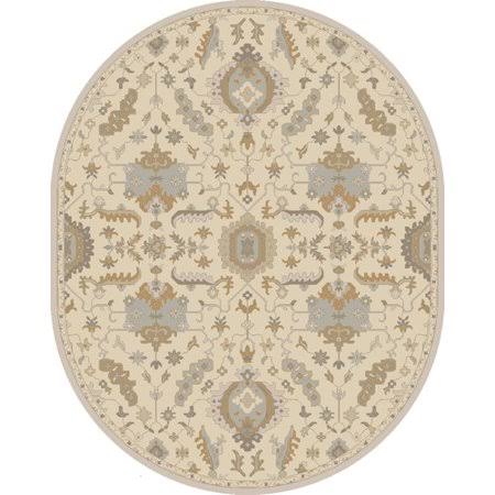 Astoria Grand Kempinski Hand Tufted Beige/Tan Area Rug, Size: Oval 6& x 9&