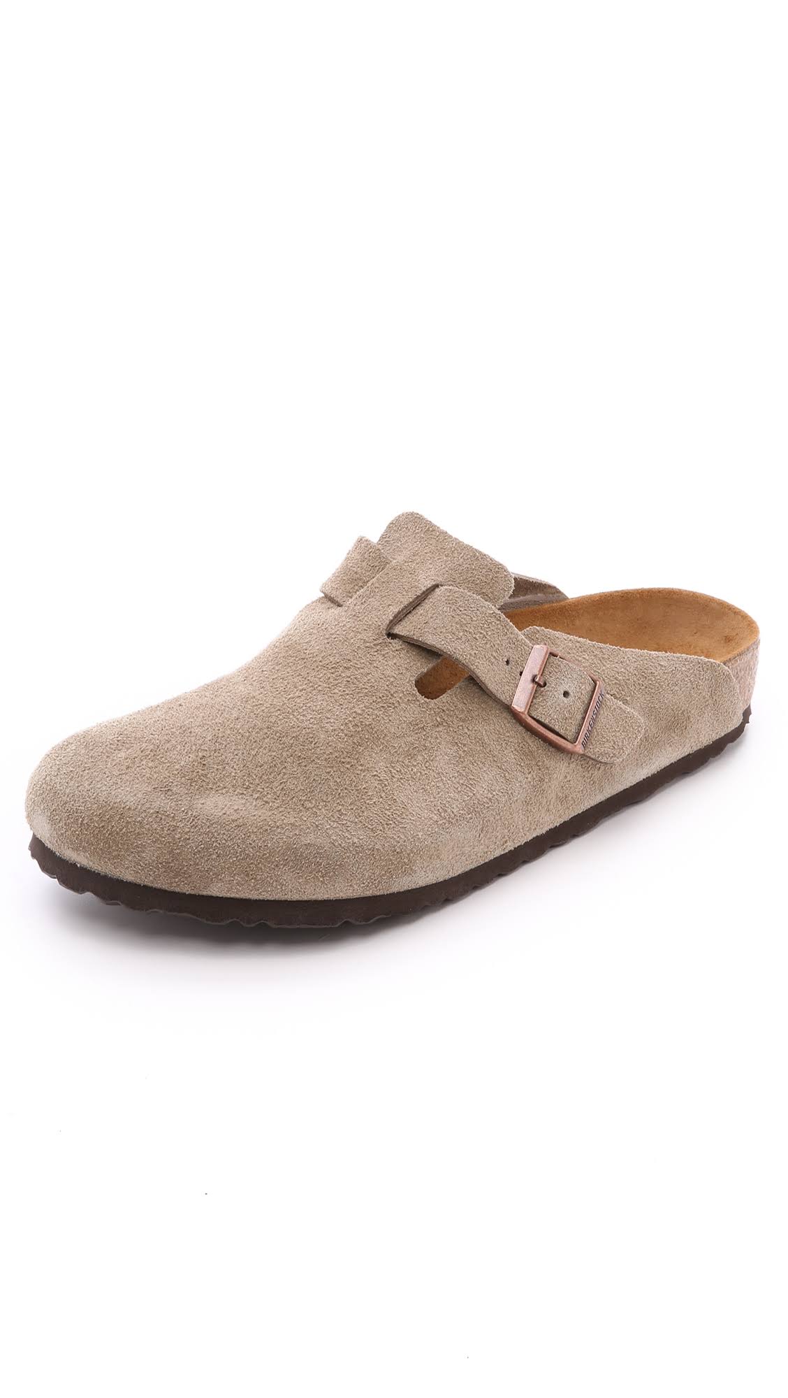 Birkenstock Boston Soft Footbed Clog - 45 - Taupe Suede