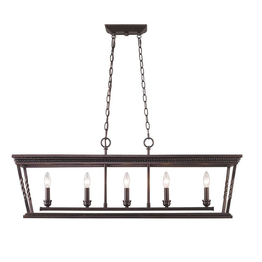 Krawczyk 5 - Light Kitchen Island Linear Pendant Finish: Etruscan Bronze