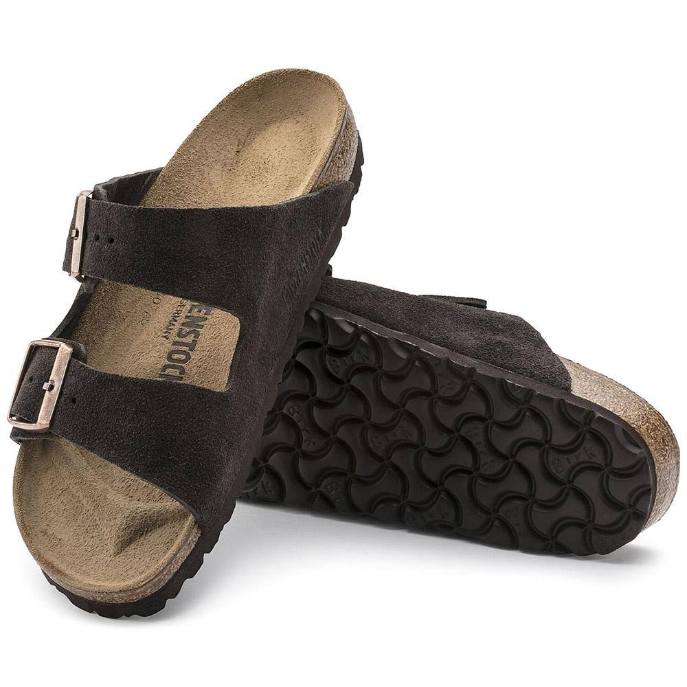 Arizona Mocha Suede Leather Sandal, 41