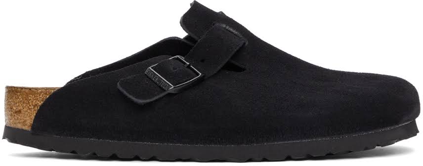 Birkenstock Boston SFB Black Suede