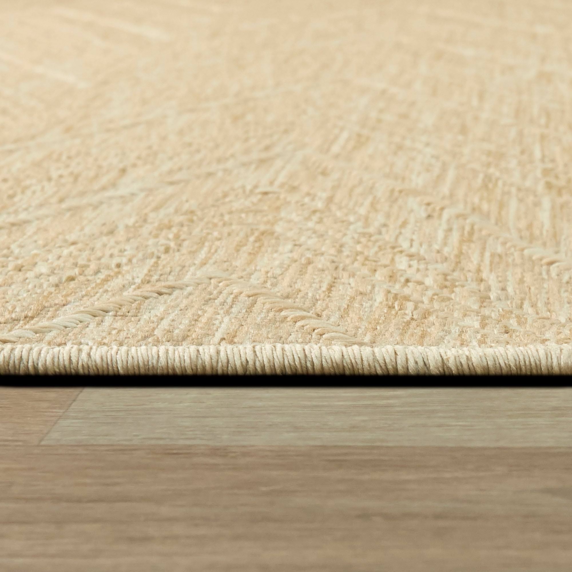 BALTA Kava Beige 8 ft. x 10 ft. Chevron Flatweave Indoor/Outdoor Area Rug