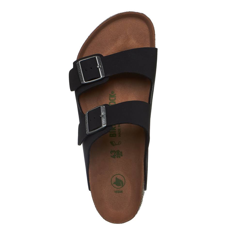 Birkenstock Arizona Birko-Flor Nubuck Earthy Vegan Sandals - Black