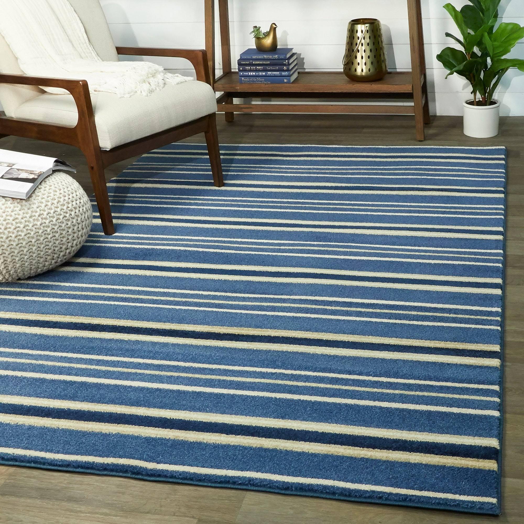 BALTA Aubrey Beige 5 ft. x 7 ft. Classic Stripe Area Rug