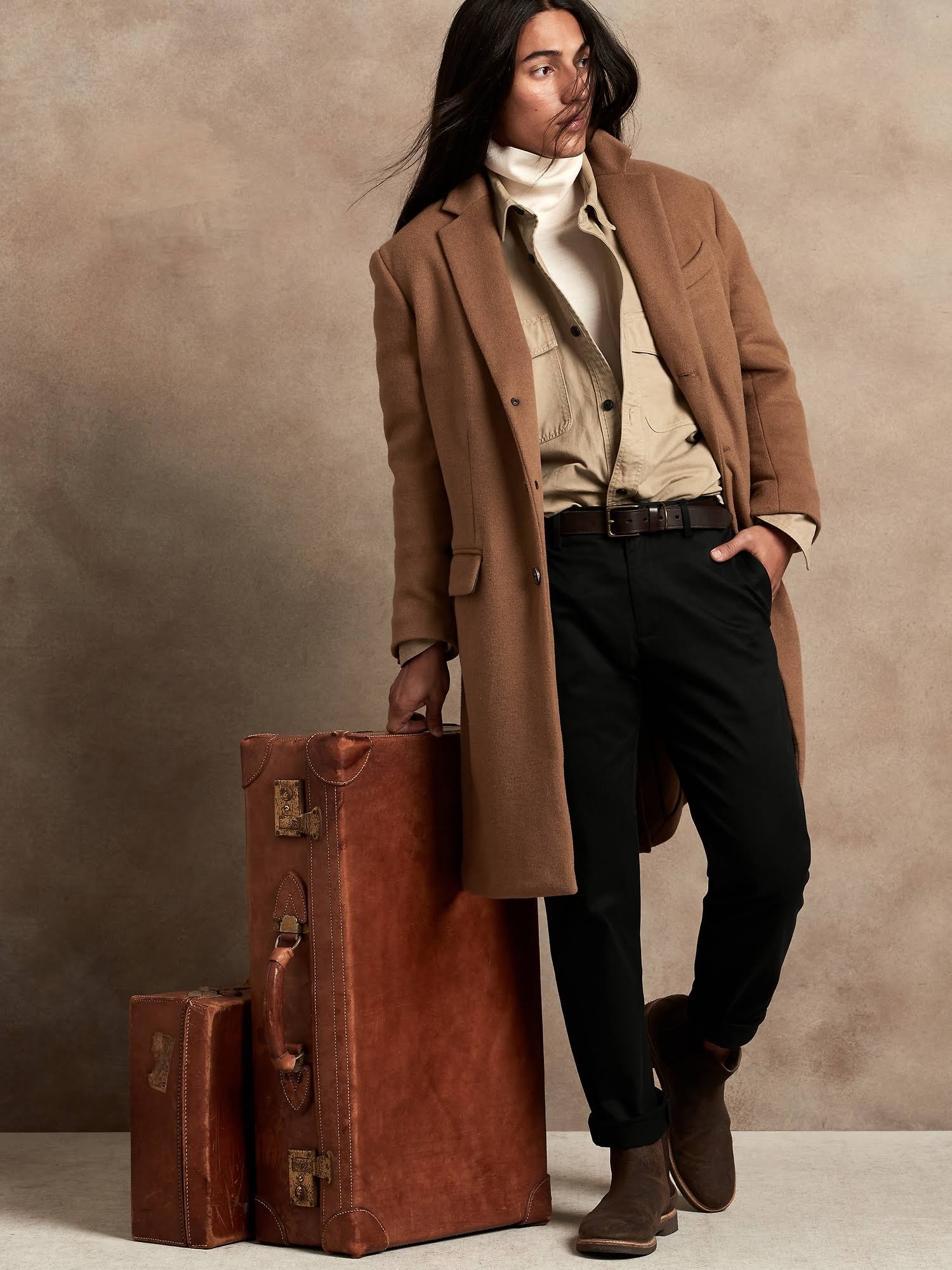 Banana Republic Men's Tapered Rapid Movement Chino Pant Black Size 44W 32L