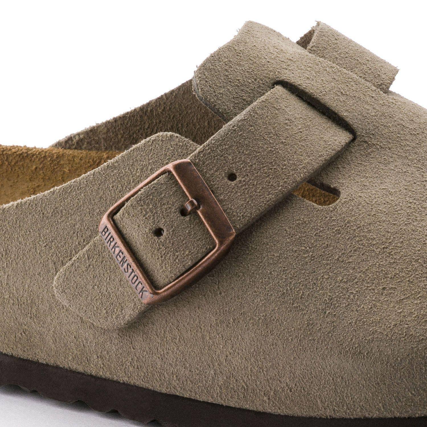 Birkenstock Boston Soft Footbed - Suede Taupe / 46 / Narrow