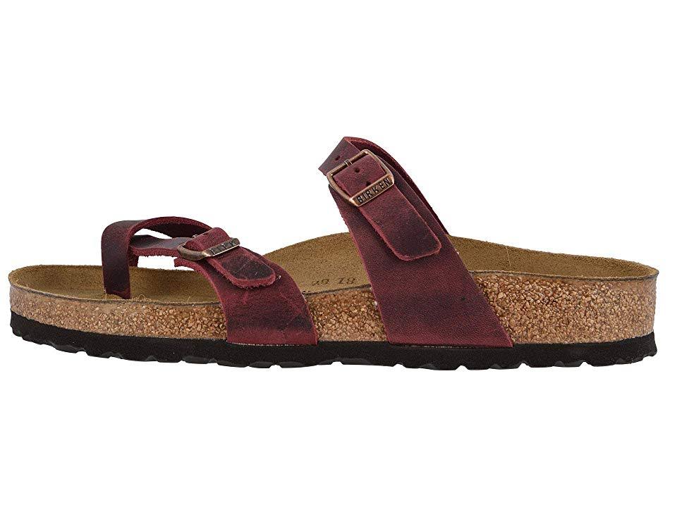 Birkenstock Women's Mayari Sandal - 39 - Zinfandel Oiled Leather
