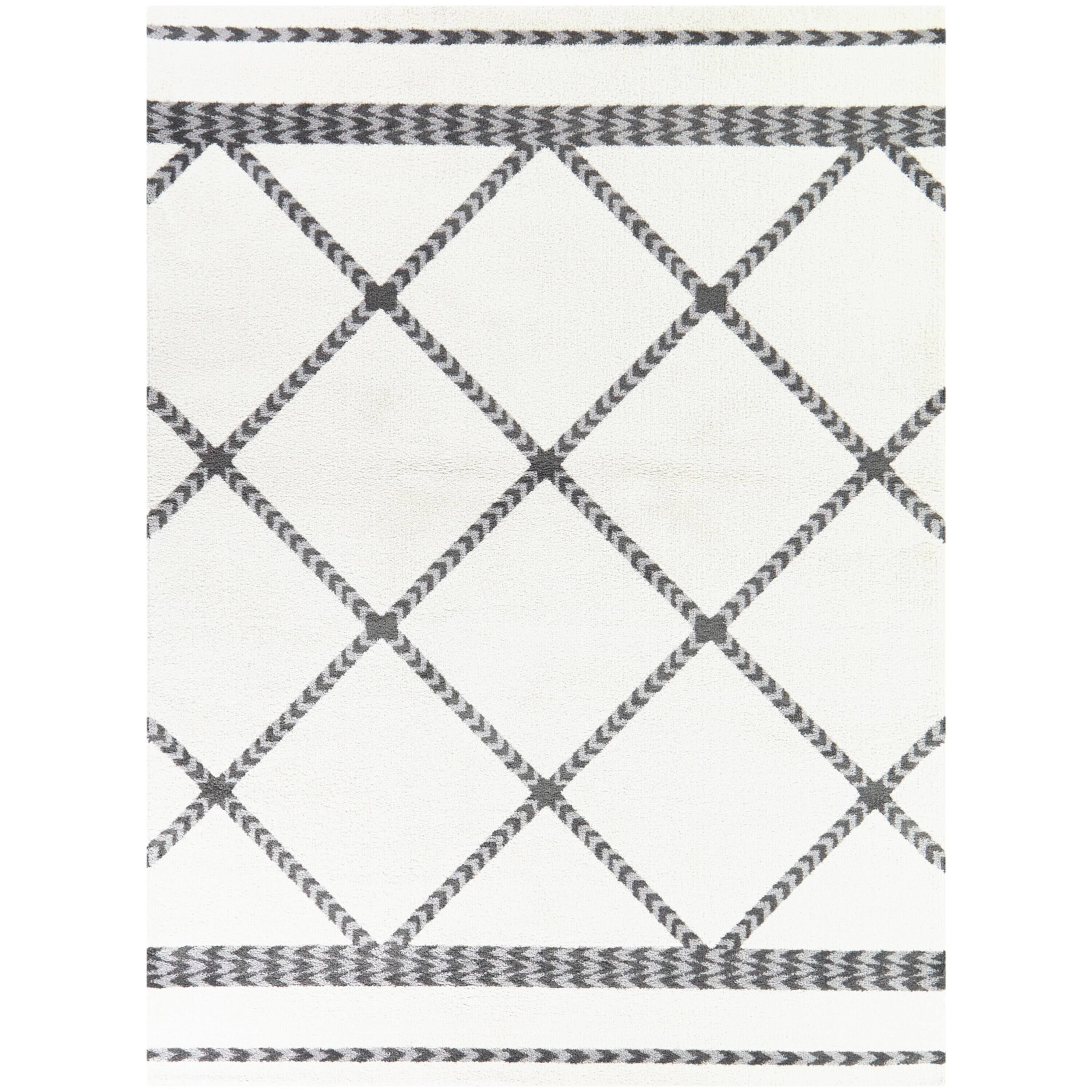 Nigel Modern Trellis Area Rug - 7&10x22 x 10& - Black