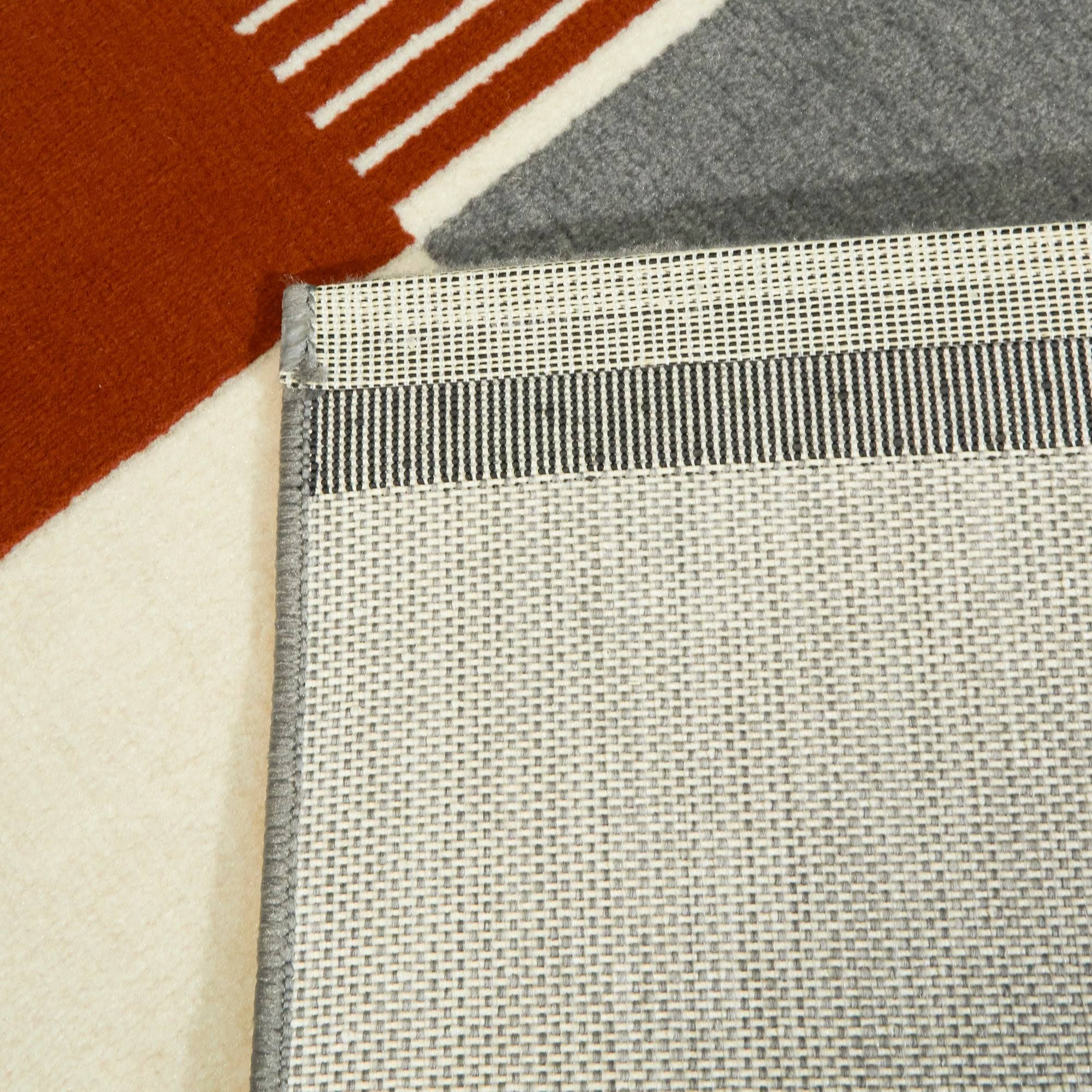 BALTA Bailey Burnt Orange 5 ft. x 7 ft. Modern Striped Area Rug