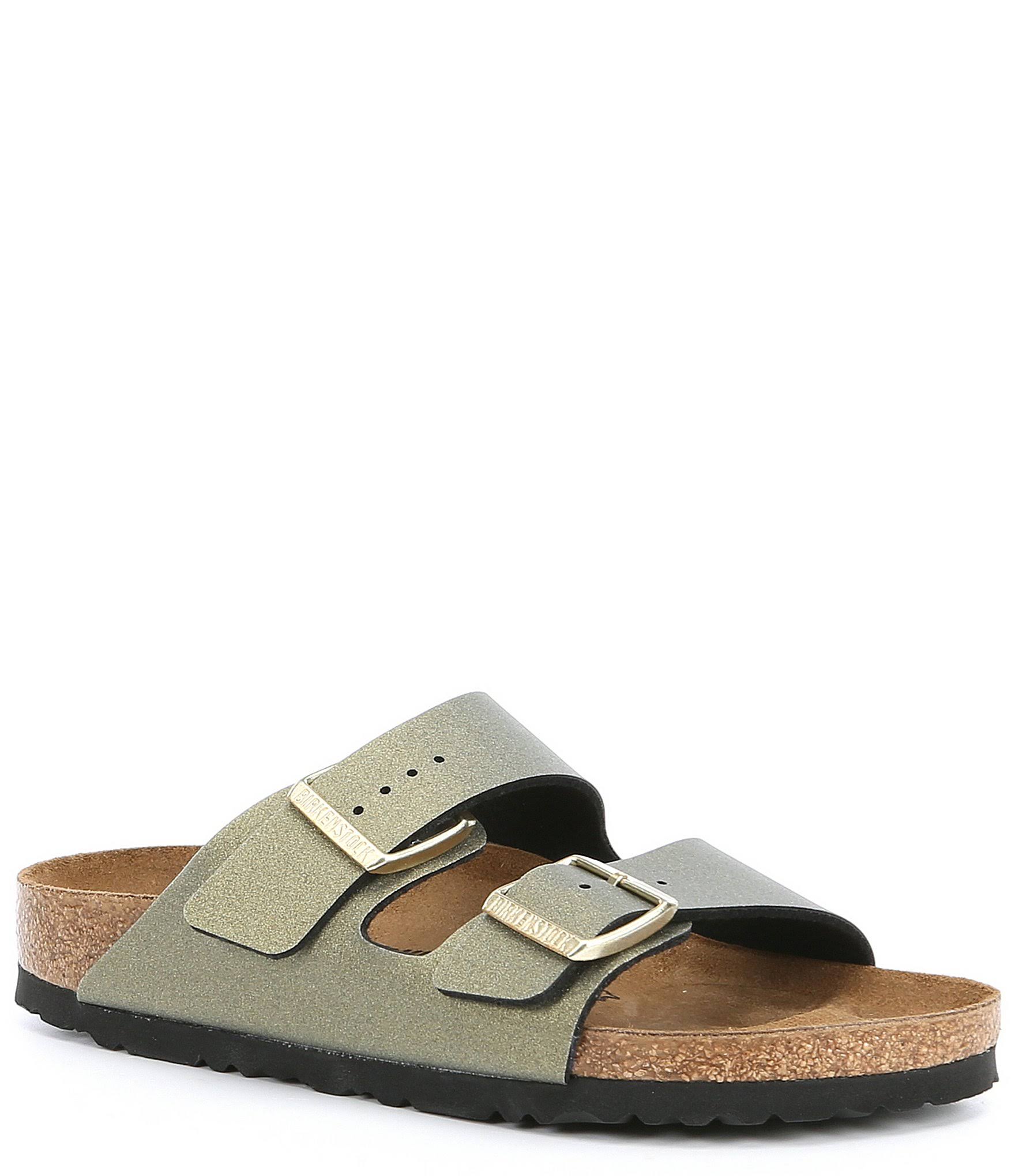 Birkenstock Arizona Icy Metallic Birko-Flor Stone Gold / 38 / Narrow