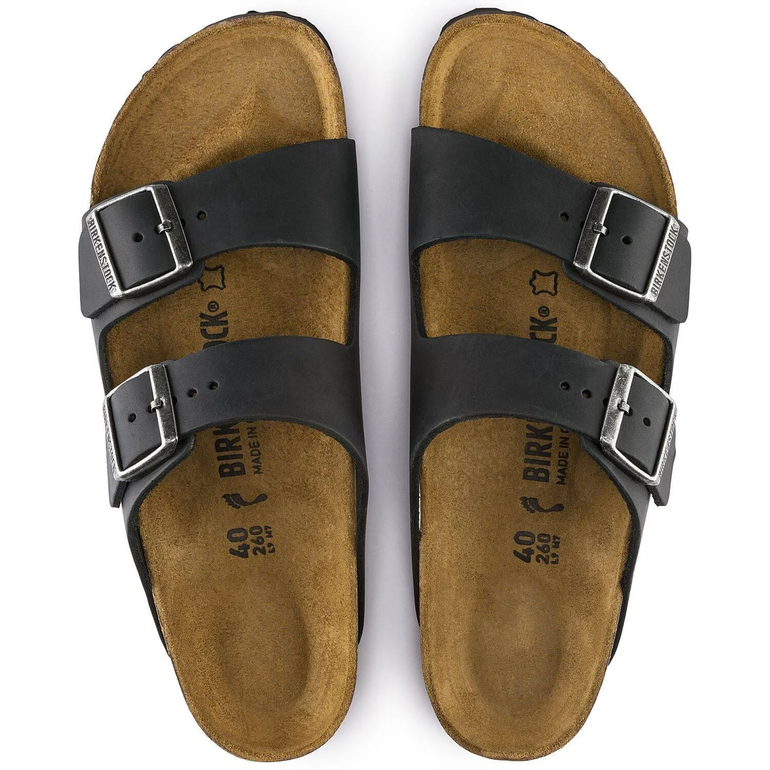 Birkenstock Arizona Oiled Leather Black 43 / Narrow