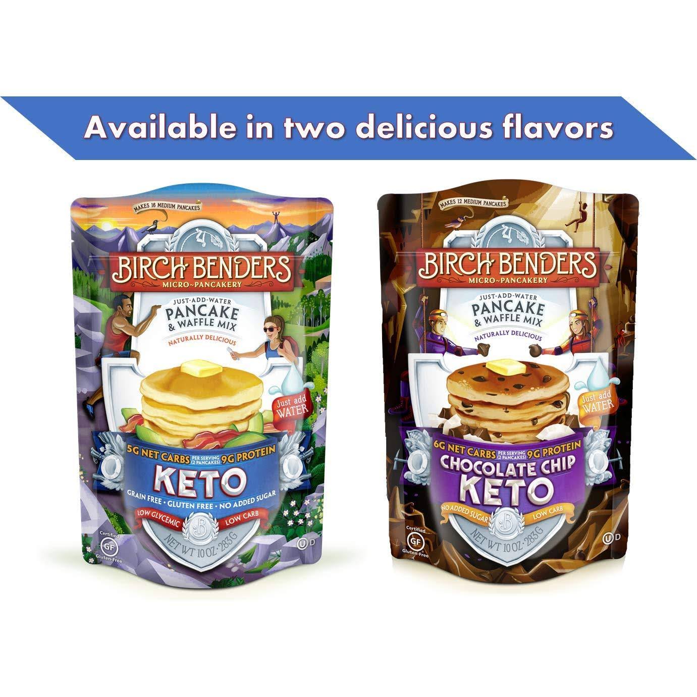 Keto Pancake & Waffle Mix by Birch Benders, Low-Carb, High Protein, Grain-Free, Gluten-Free, Low Glycemic, Keto-Friendly, Ma