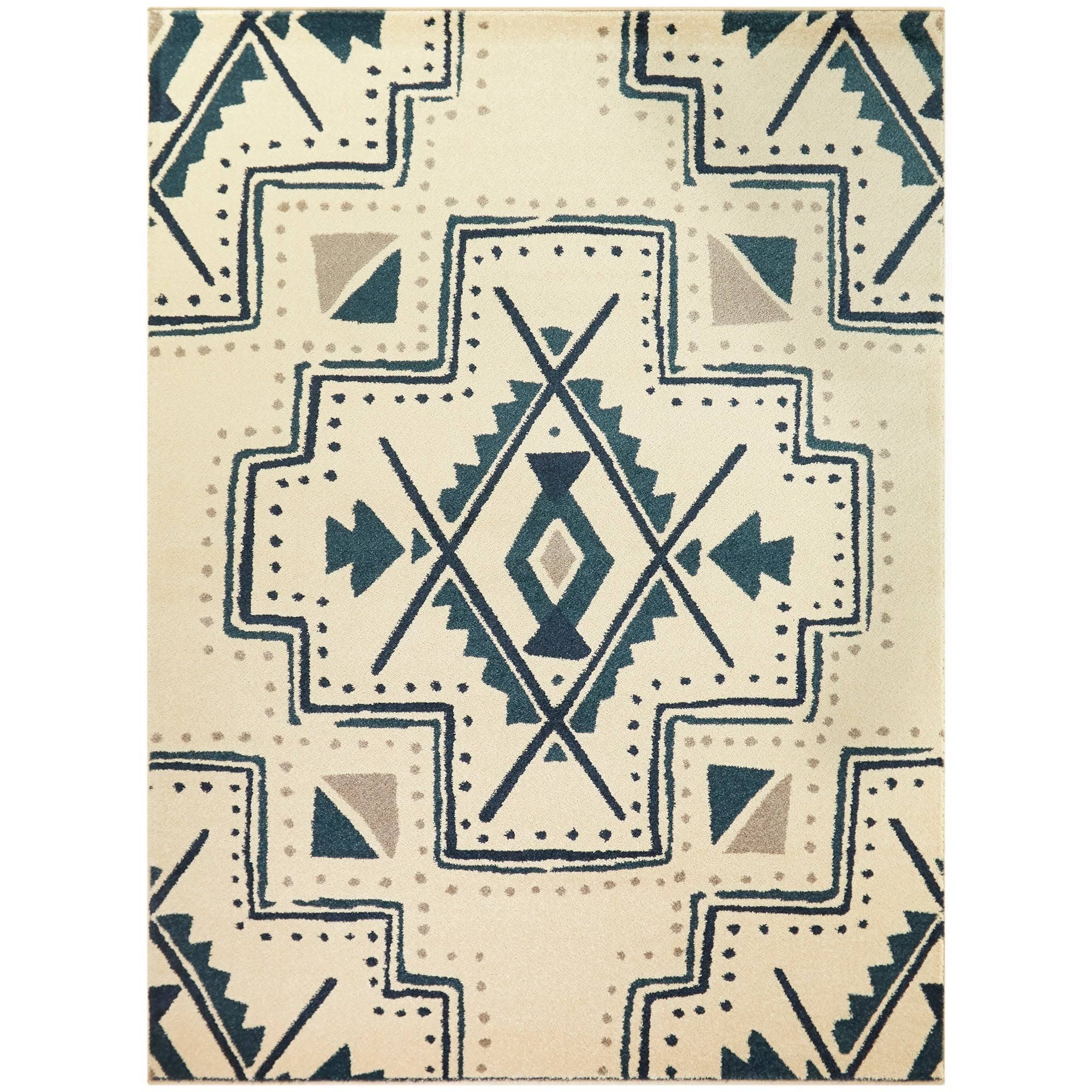 BALTA Firuza Red 5 ft. x 7 ft. Southwestern Tribal Area Rug