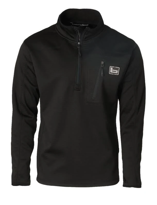 Mid-Layer 1/4 Zip Fleece Pullover - Size 3XL, Black