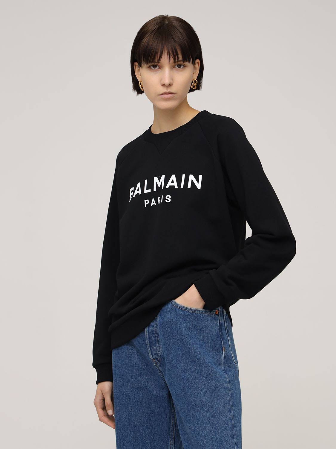 Balmain Black & White Logo Sweatshirt