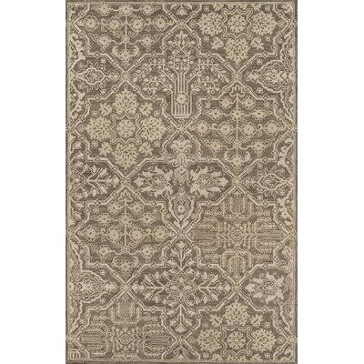 Carnahan Handmade Tufted Wool Brown Rug
