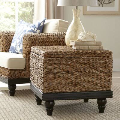 Marquetta Woven Side End Table Birch Lane