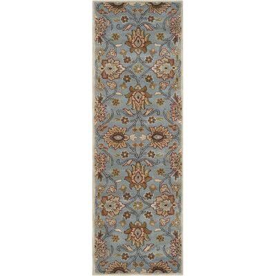 Arden Floral Handmade Wool Medium Gray Area Rug Birch Lane Rug Size: Runner 2&6x22 x 8&