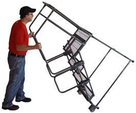 2 Step Tilt & Roll Ladder,Perforated Treads H218TR-P | FS Industries