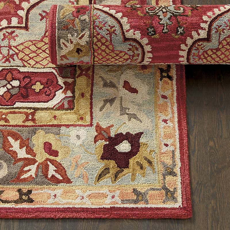 Lewis Hand Hooked Rug Red 5& x 8& - Ballard Designs