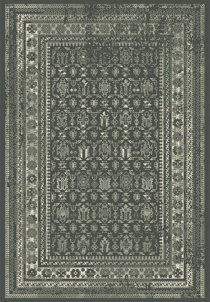 BALTA Kent 5 x 7 Black Outdoor Border Area Rug | 3001082
