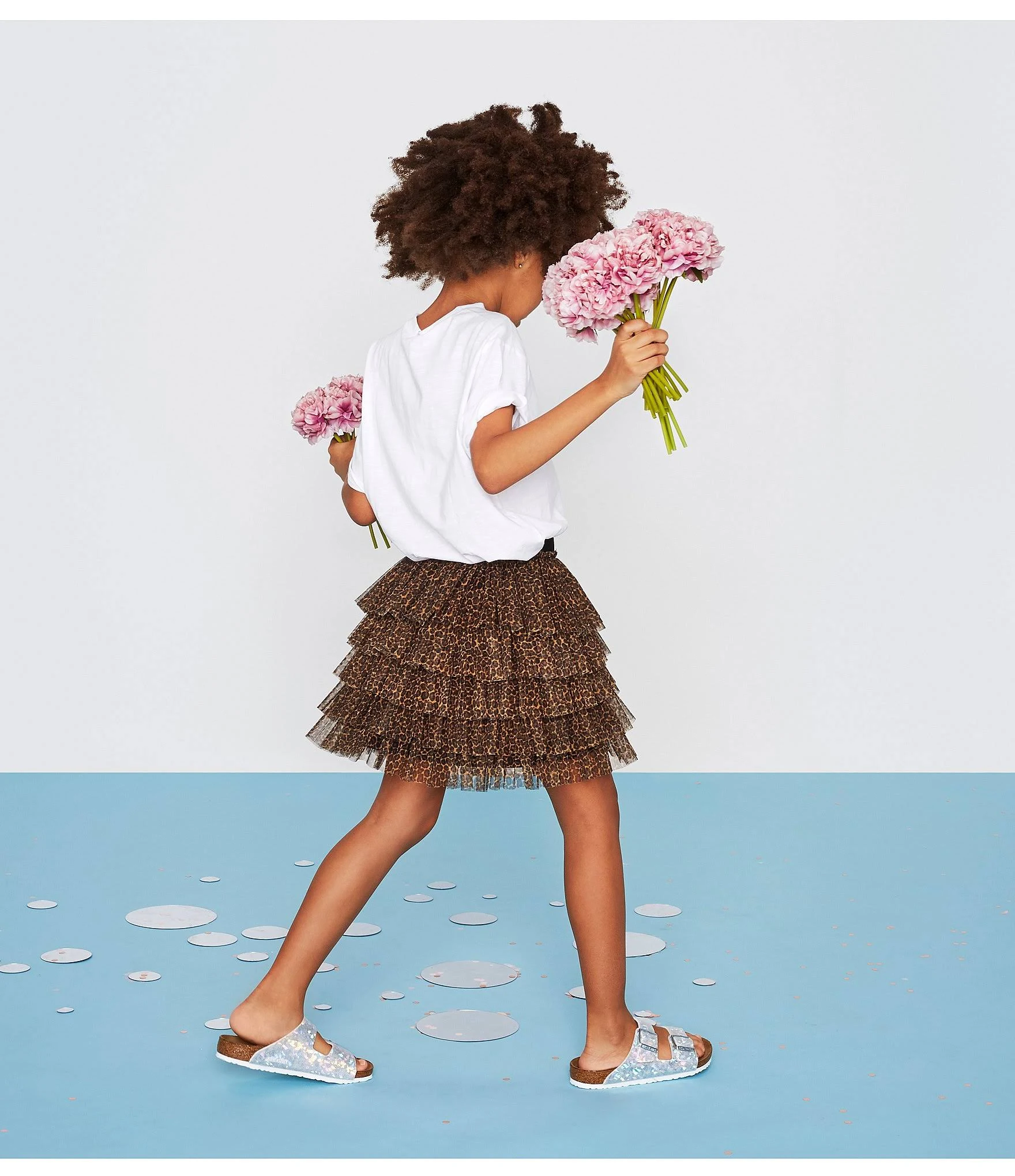 Birkenstock Kids' Arizona Sandal ?Hologram Silver