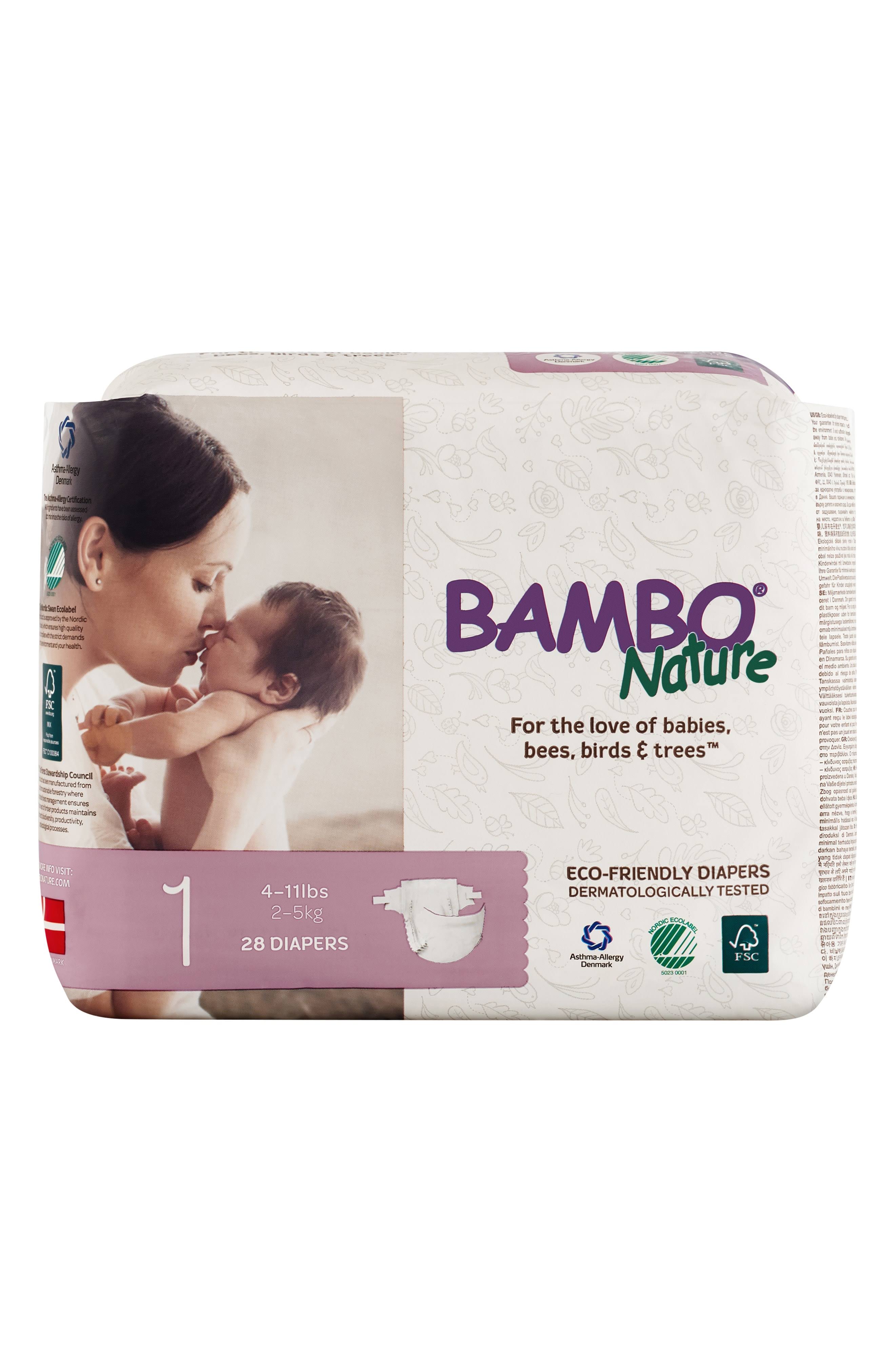 Bambo Nature Premium Baby Diapers, Size 6 (35-66 lbs) - 6 pack, 22 count each