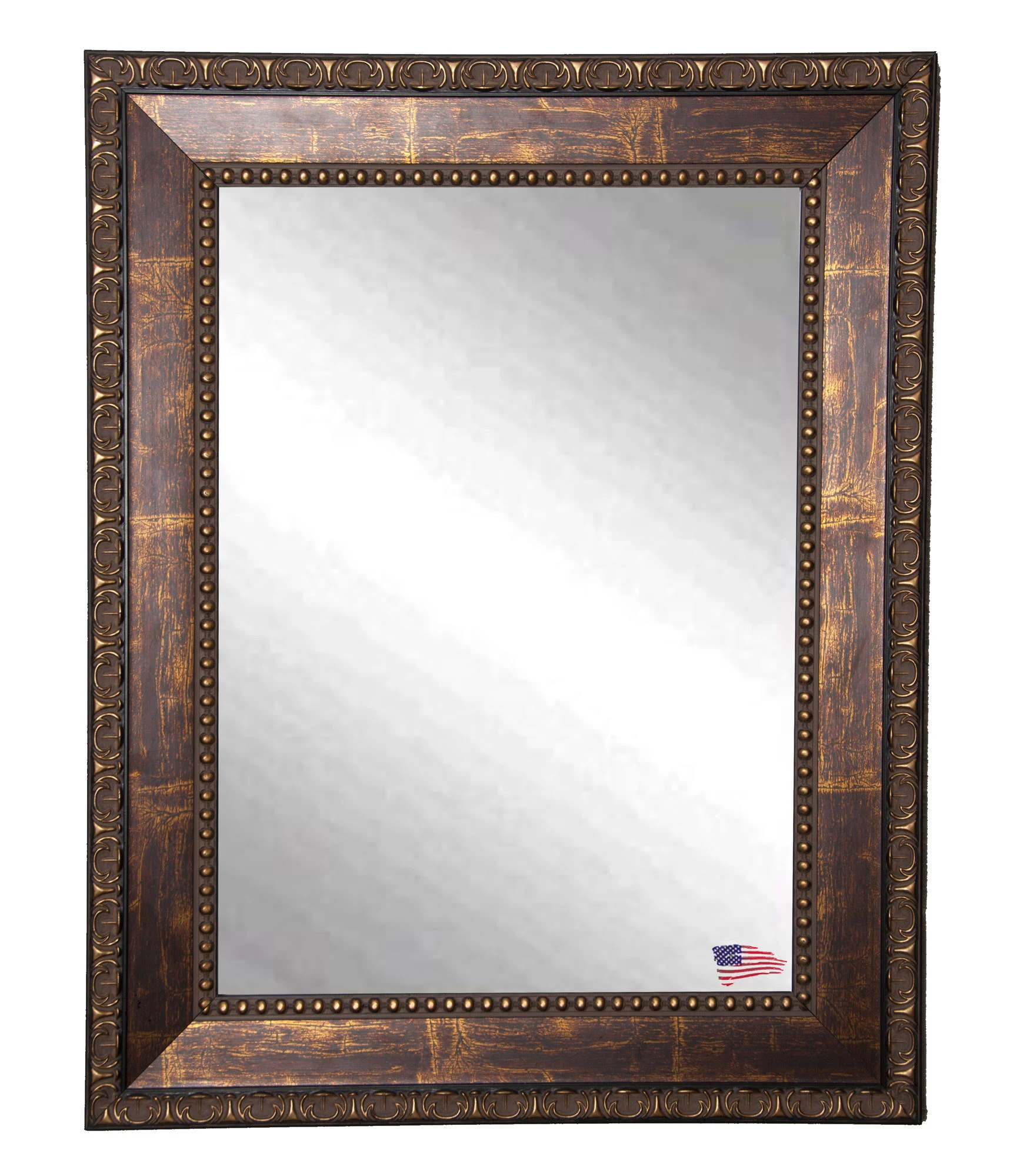 Astoria Grand Square Copper Bronze Wall Mirror Size: 30x22 H x 34x22 W