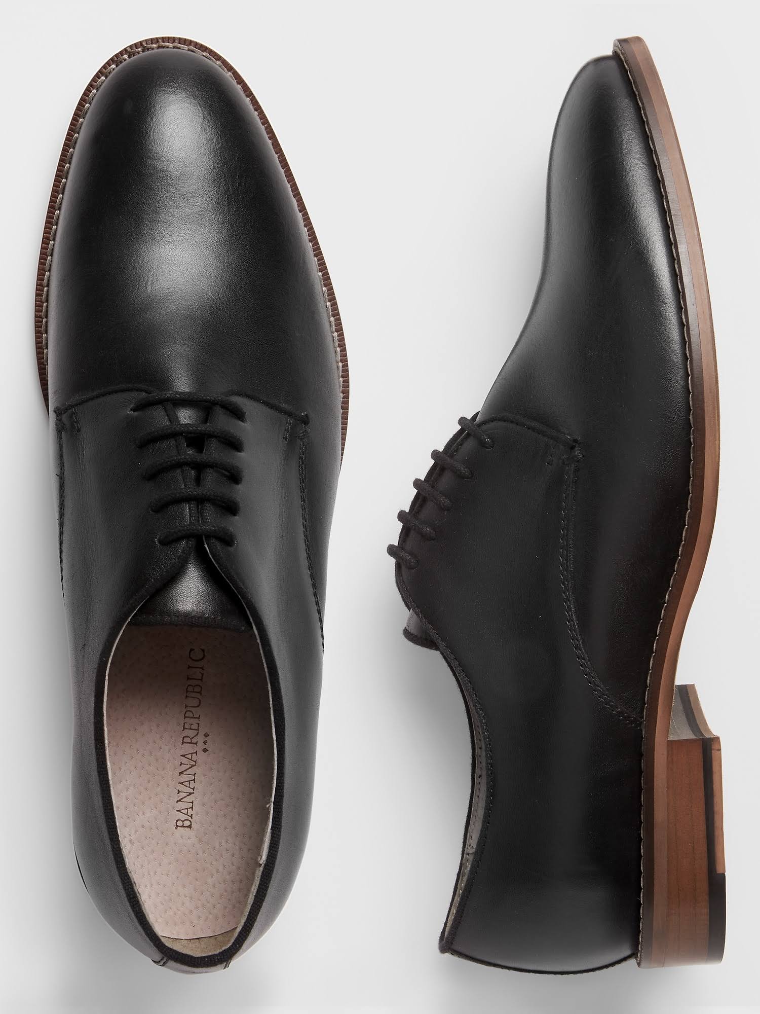 Men's Oxford Leather Dress Shoe New Black