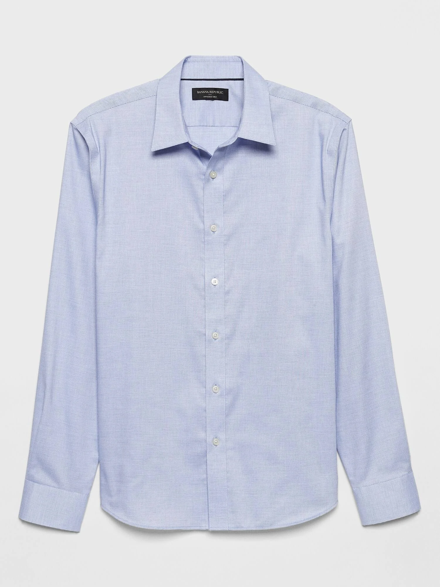 Men's Slim-Fit Untucked Non-Iron Shirt Basic Blue