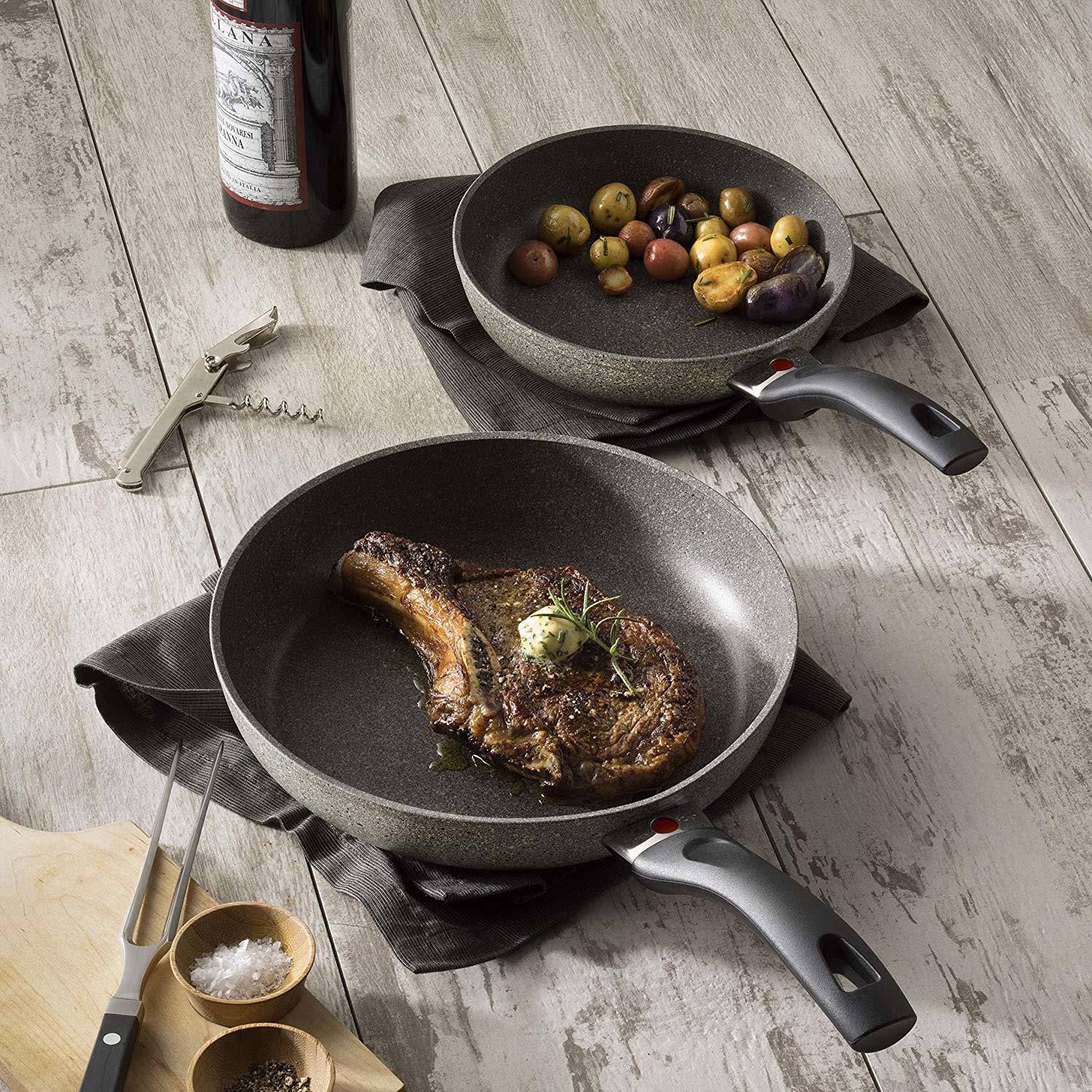 Ballarini Parma 2-Piece Aluminum Nonstick Fry Pan Set, Gray