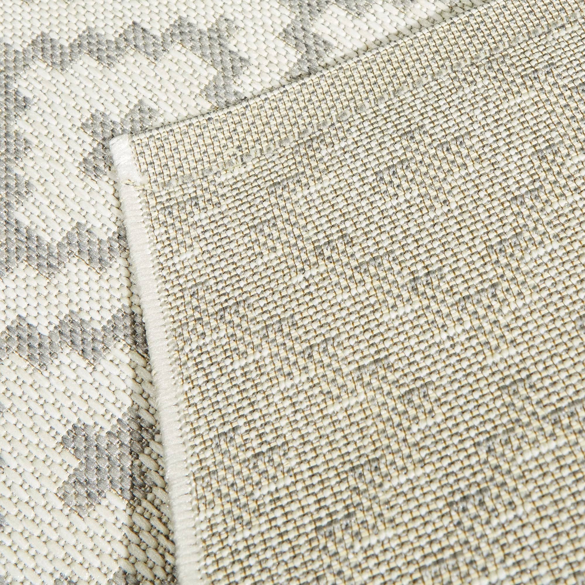 BALTA Cassady Grey 8 ft. x 10 ft. Diamond Trellis Indoor/Outdoor Area Rug